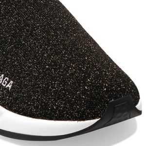 balenciaga speed trainer black glitter